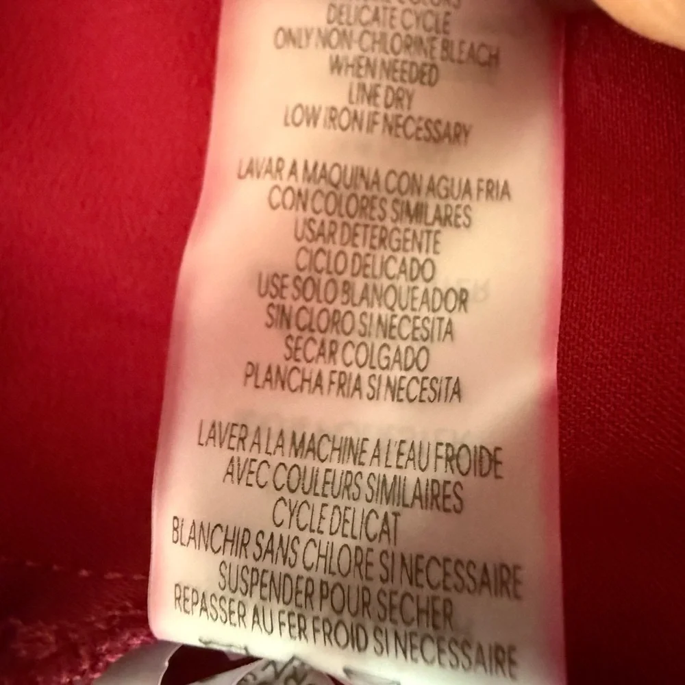 Calvin Klein Women's Wide Leg Magenta Pants - Picture 5 of 5